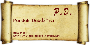 Perdek Debóra névjegykártya